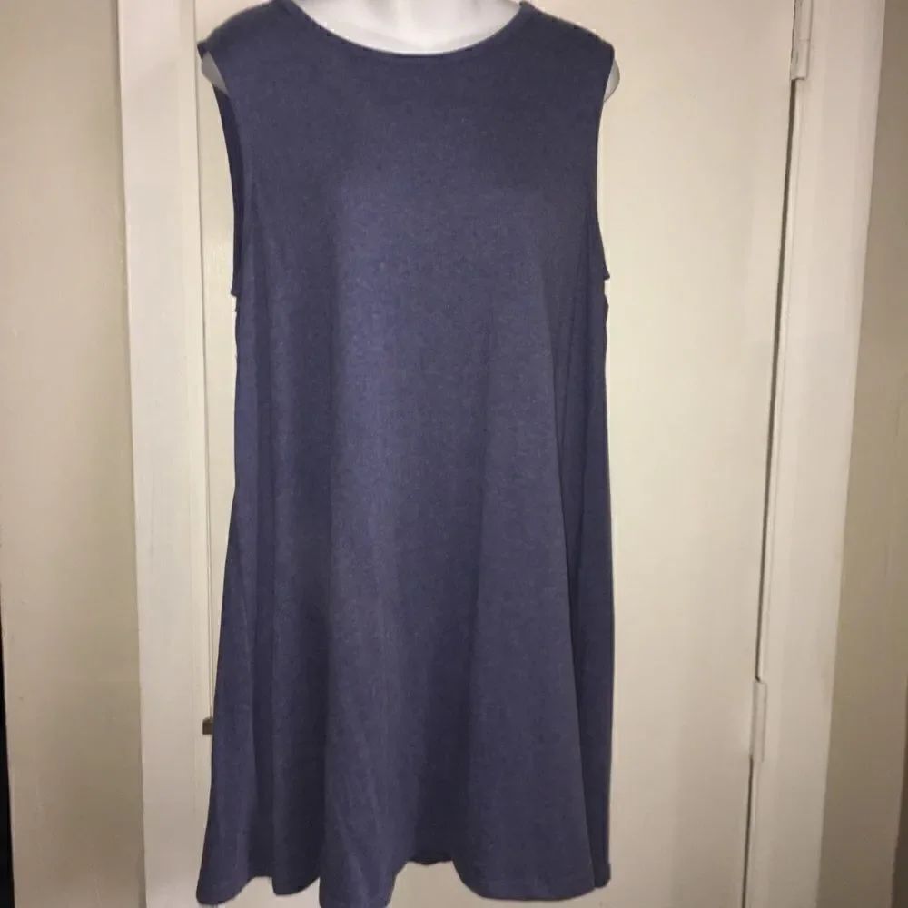 LOVERICHE Sunflower Blue Cut Out Tank Dress-L